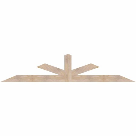 Ekena Millwork Saratoga Smooth Timber Gable Bracket, Douglas Fir, 108"W x 22"H x 3 1/2"D x 5 1/2"F, 5/12 Pitch GBW108X22X0406SAR00SDF